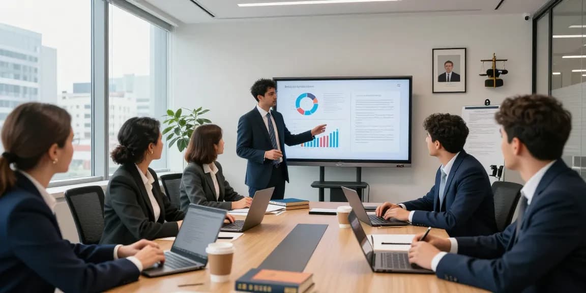 Law Firm Turkey team collaborating in a modern office, showcasing professional legal strategy.