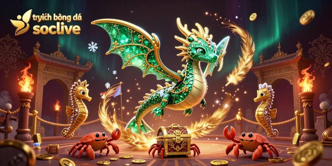 Experience the excitement of trực tiếp bóng đá socolive with our dynamic interactive digital scene featuring a sea dragon and treasures.