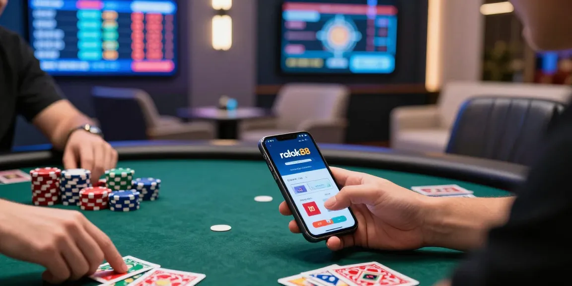 Player engaging with the rokok88 link in an immersive online gambling environment.