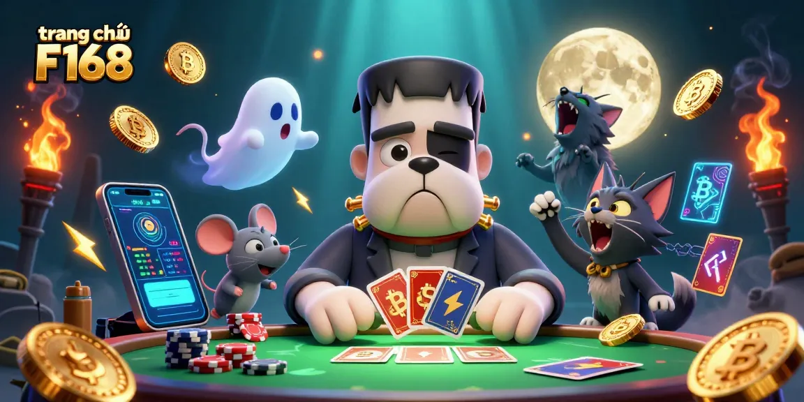 Experience the excitement of trang chủ F168 with dynamic characters and vibrant casino elements.