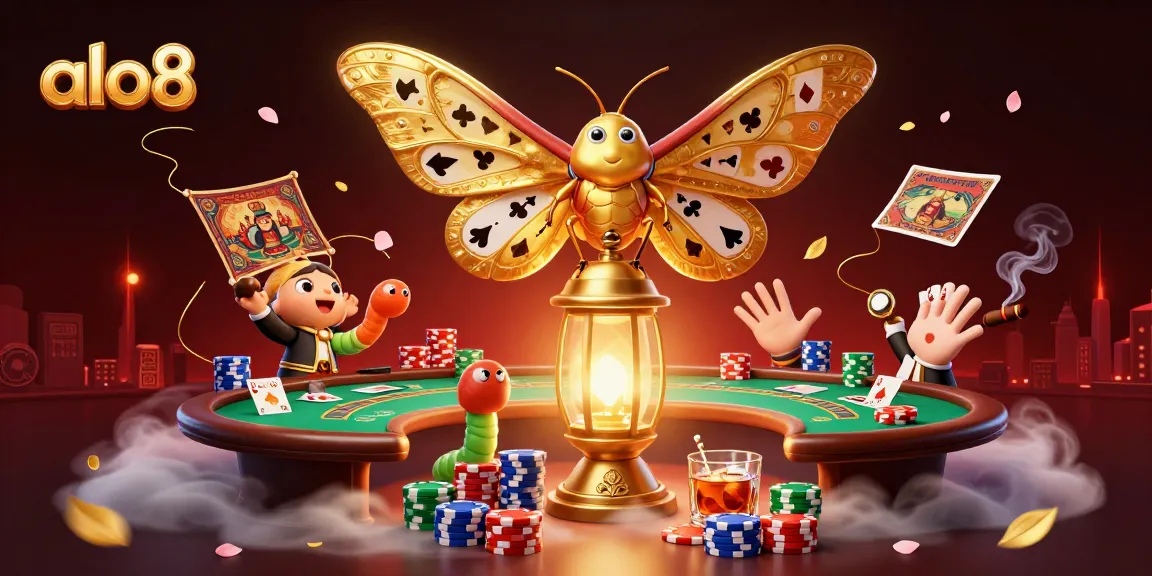 Experience thrilling casino action with alo8's vibrant 3D illustration featuring poker and vibrant game elements.