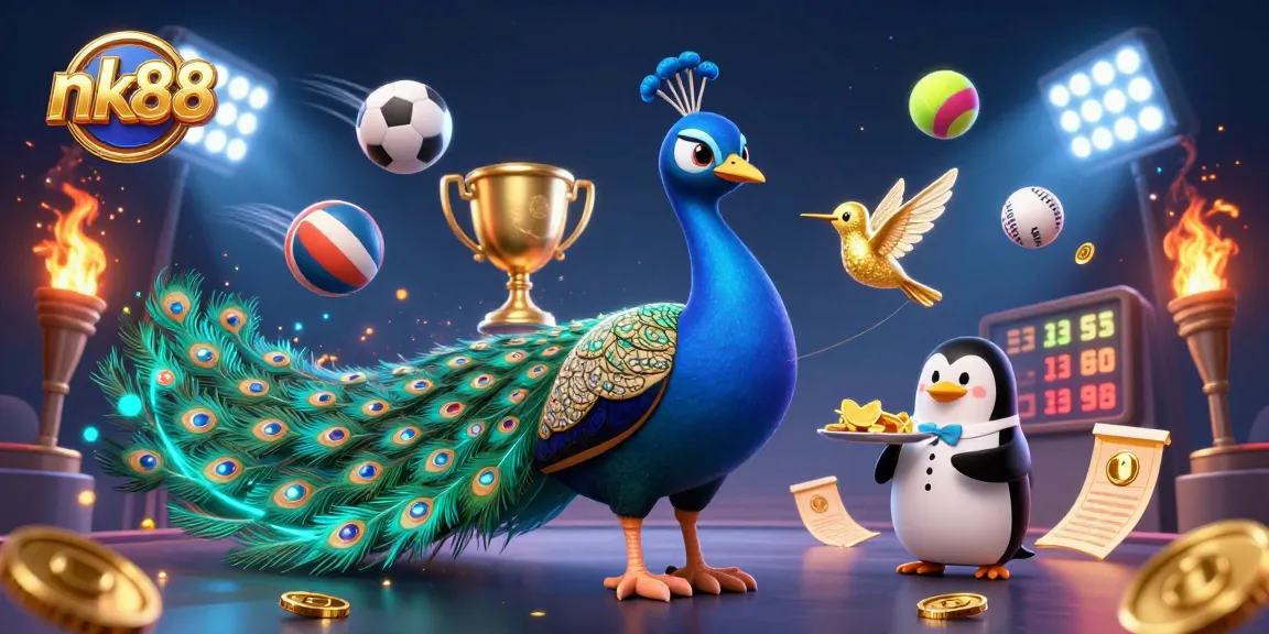 Engage with nk88's vibrant casino scene featuring dynamic 3D characters and thrilling gaming elements.